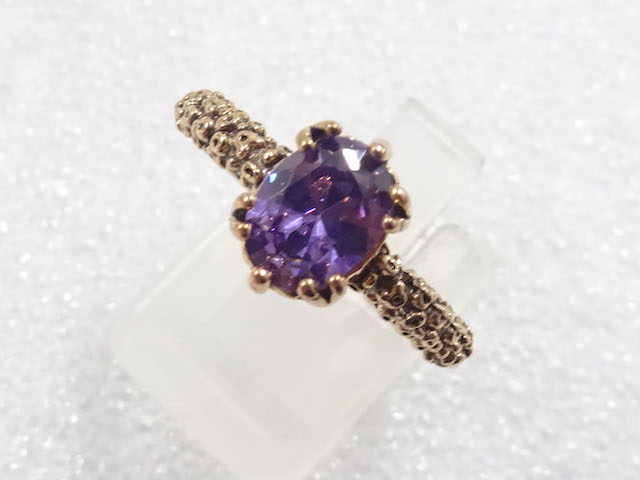 JAPANESE KIMONO / ANTIQUE COLORED STONE RING (SIZE 18)